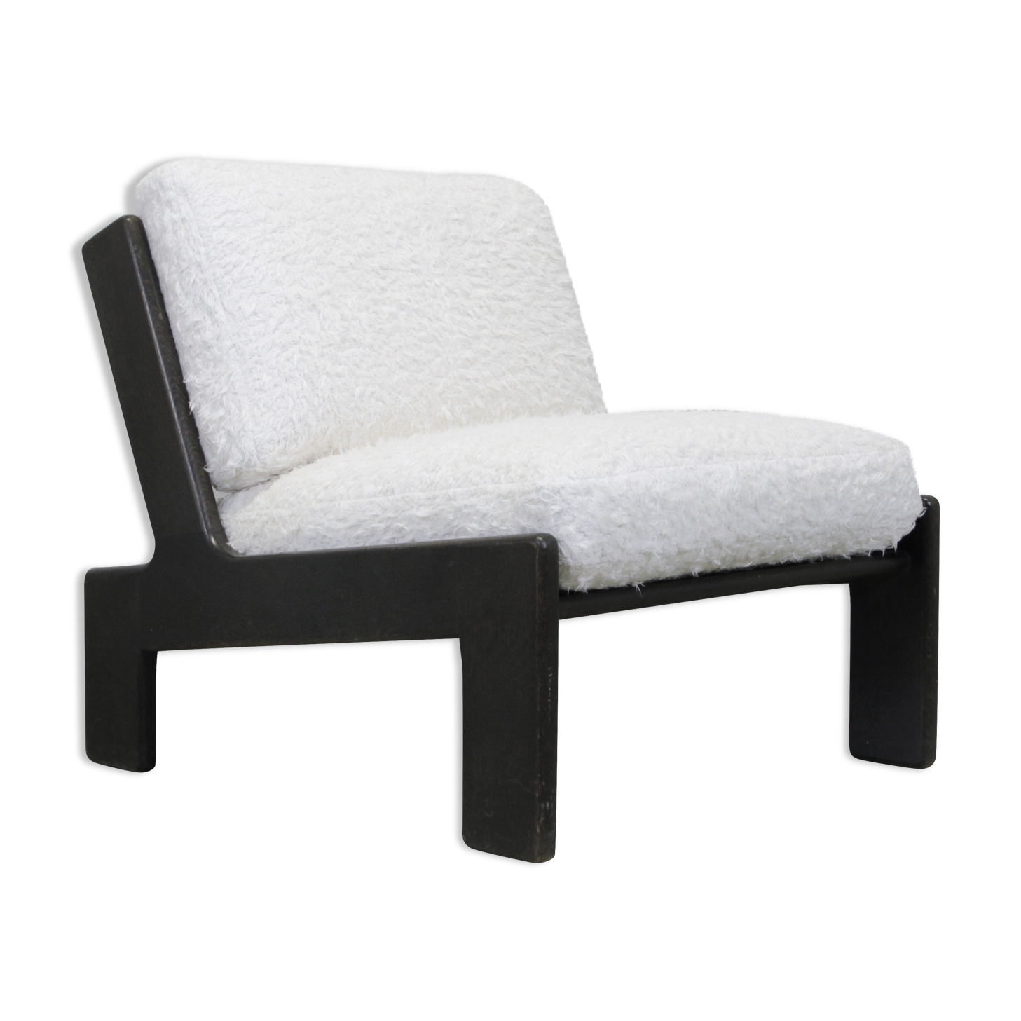 Brutalist oak lounge chair by Esko Pajamies for ASKO, Finland 1970s