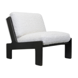 Brutalist oak lounge chair by Esko Pajamies for ASKO, Finland 1970s