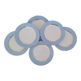 Flat Plates in Faience Café Gilbert by Moulin des Loups Vintage