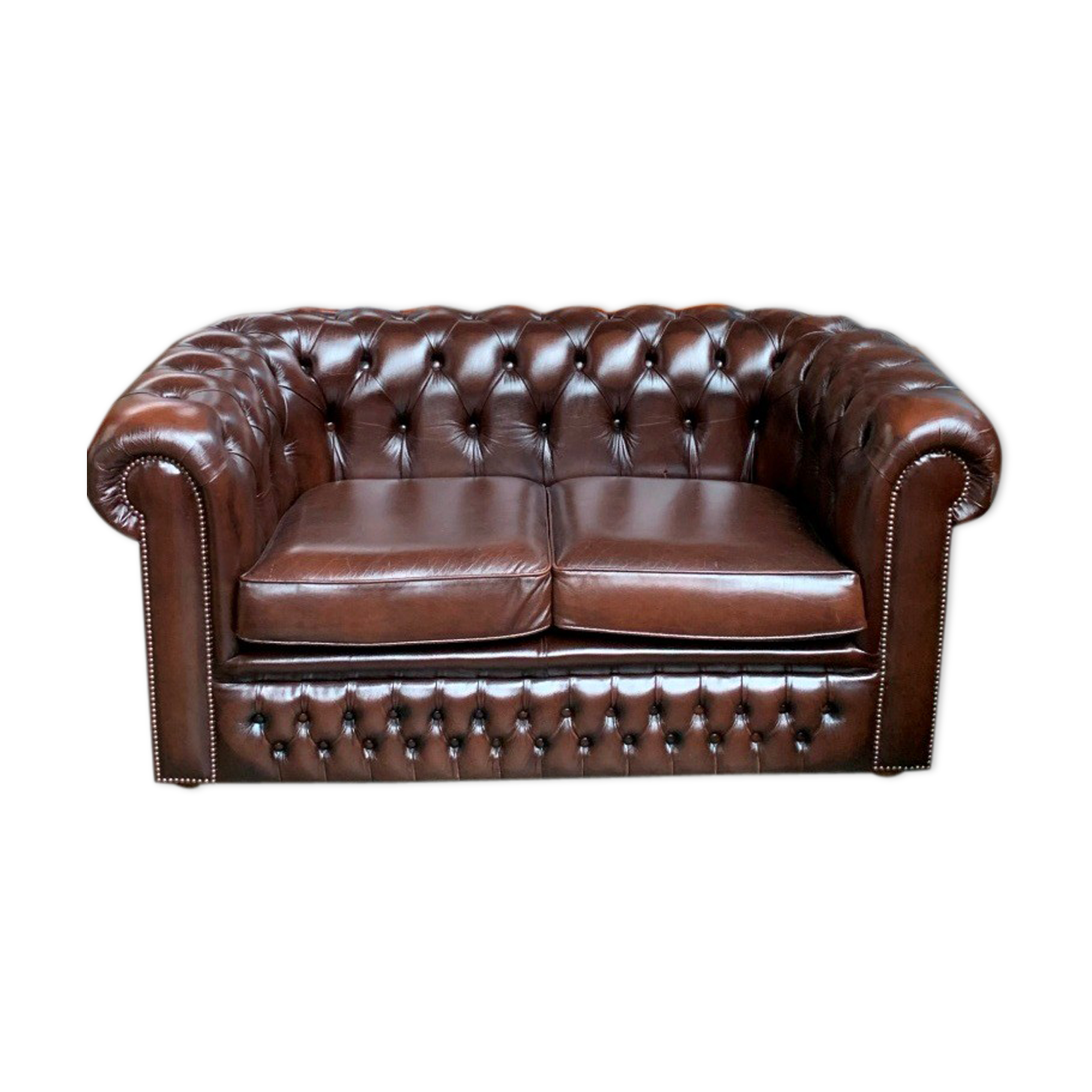 Double sofa leather