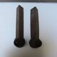 Old neoclassical style cast iron andirons