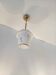 Suspension globe opaline à décor stylisé années 50