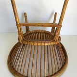 Bureau enfant en rotin avec son fauteuil