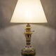 Paire de vases Longwy montés en lampe avec monture en bronze doré, fin XIXe