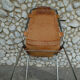Chaise vintage Les Arcs en cuir, éditée par Dal Vera
