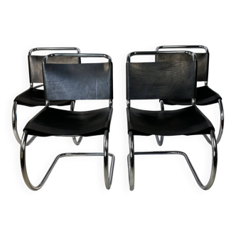Set of 4 1970s Cantilever Chairs – in the style of Mies van der Rohe (MR10)