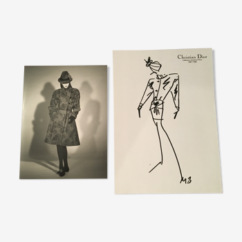 Christian Dior: pretty fashion illustration - his press photography - autumn collection - winter 1987 - 1988