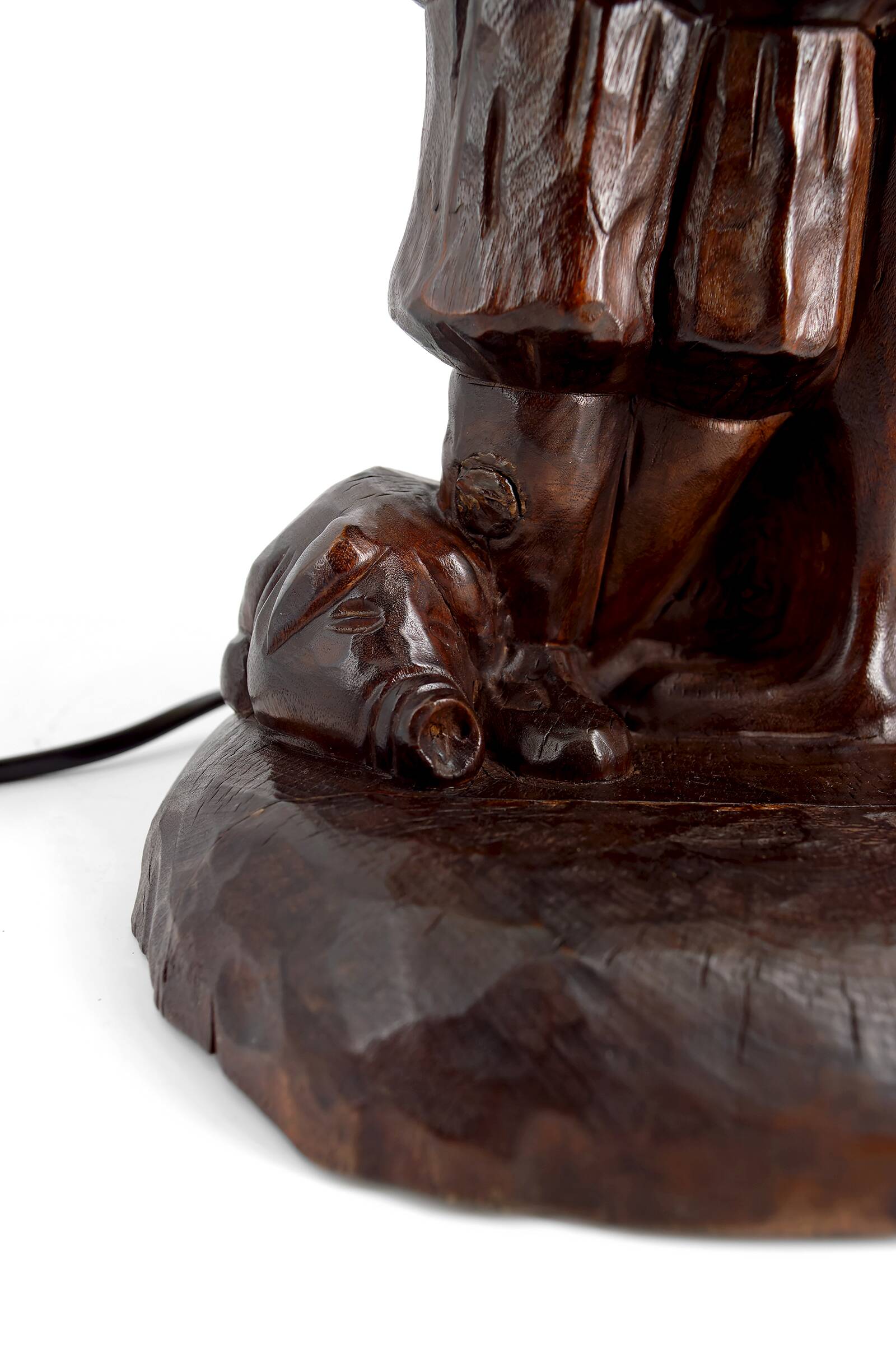 Lampe sculpturale « Don Quichotte, Sancho Panza », Forêt-Noire, vers 1950