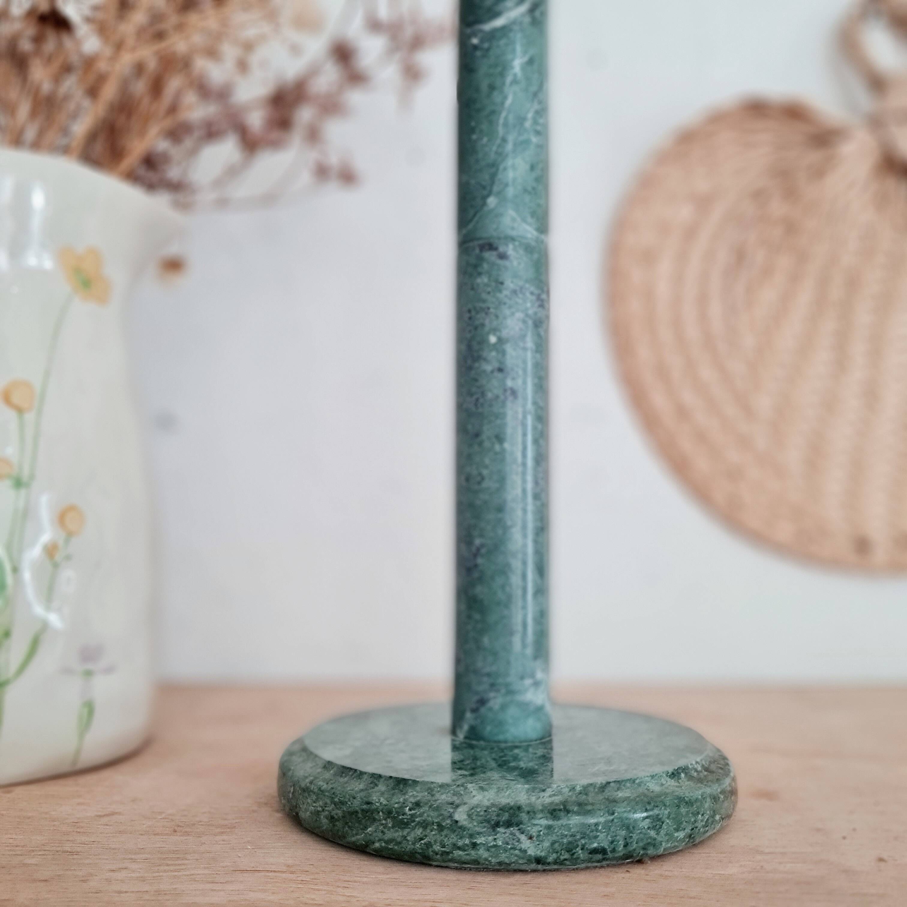 Paper towel roll - green marble base for paper