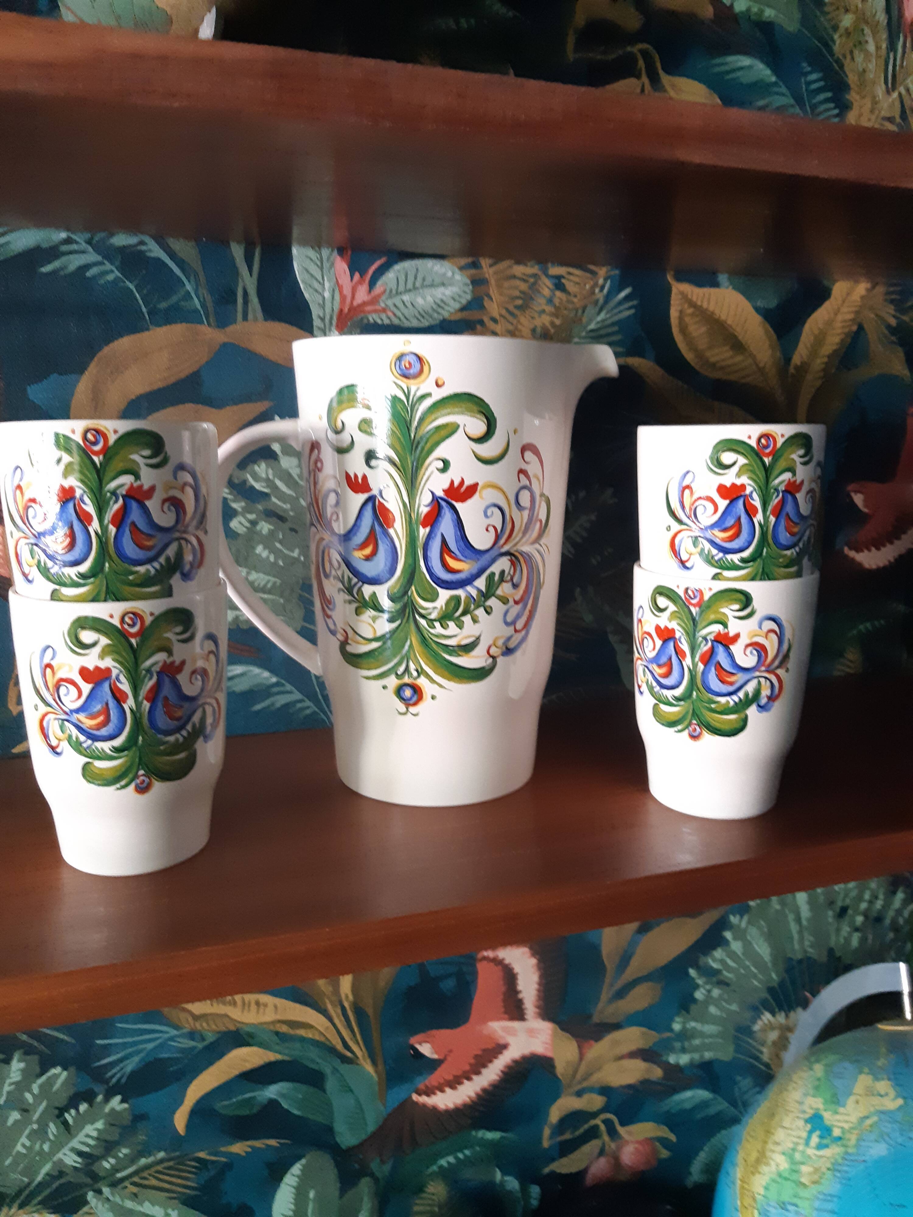 Service carafe vintage glasses villeroy boch