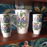 Service carafe vintage glasses villeroy boch