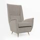 Pair of Mid-Century Modern Velvet High Back Armchairs by Isa, 195