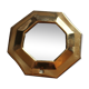 Golden mirror octagon brass for accumulation - 10x10cm