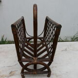 Bamboo and rattan magazine rack 60