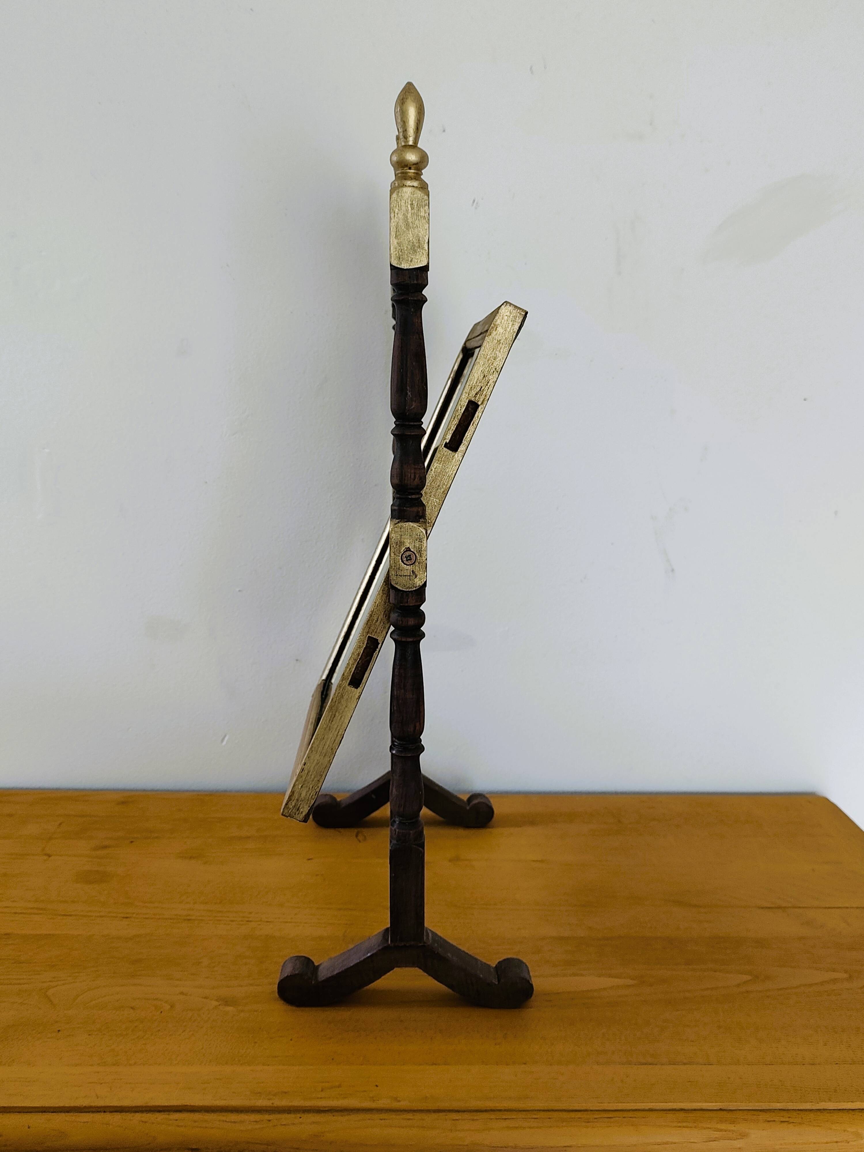 Antique wooden cheval mirror