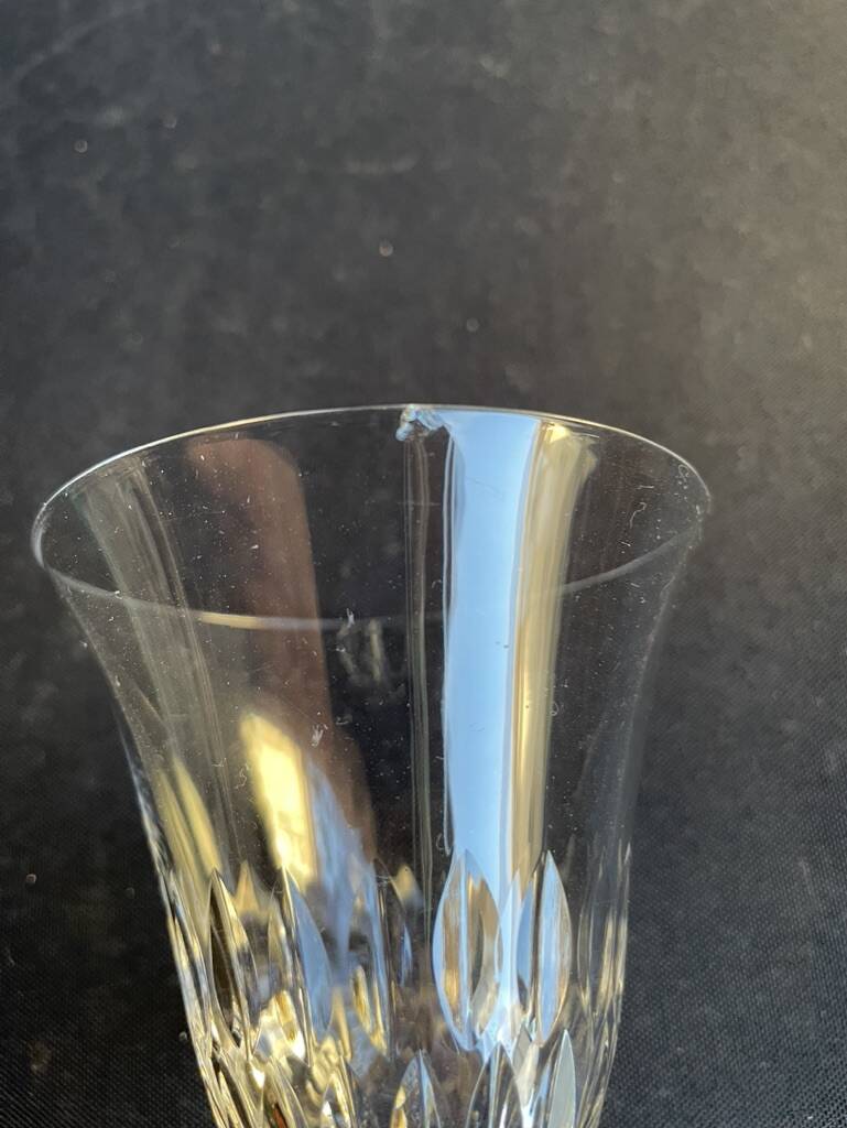 6 Saint Louis wine glasses cut Lozère service stamped