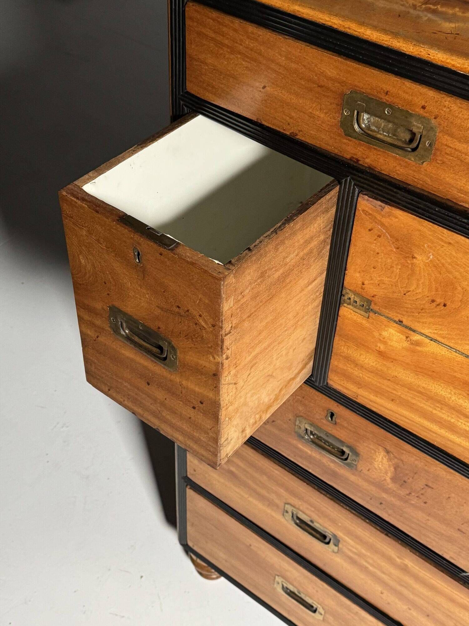 Campaign chest of drawers 19th century