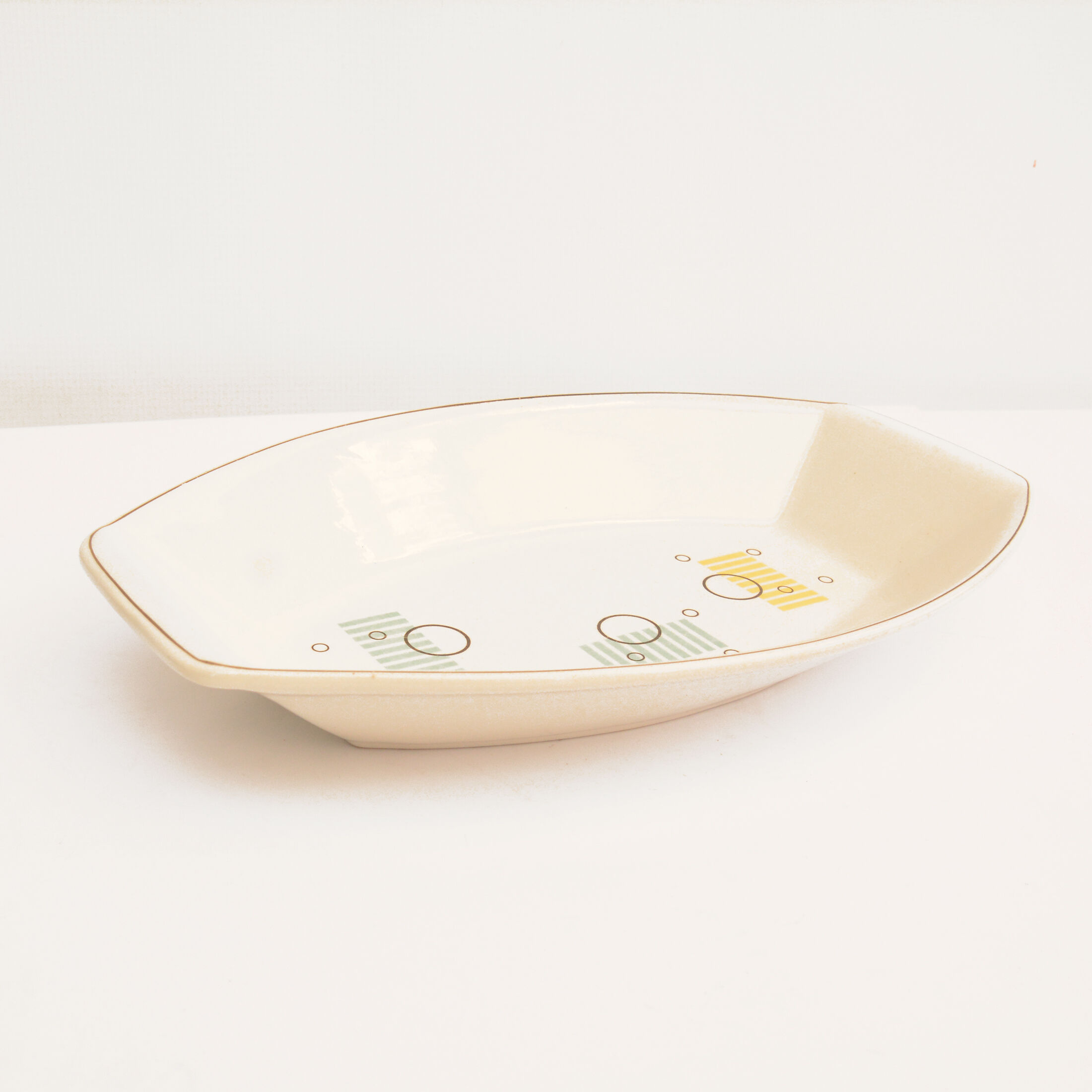 1950s opart, platter, bowl VEB Steingutwerk Torgau, Germany