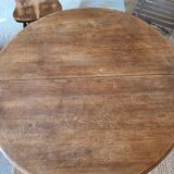 Oval oak extension table
