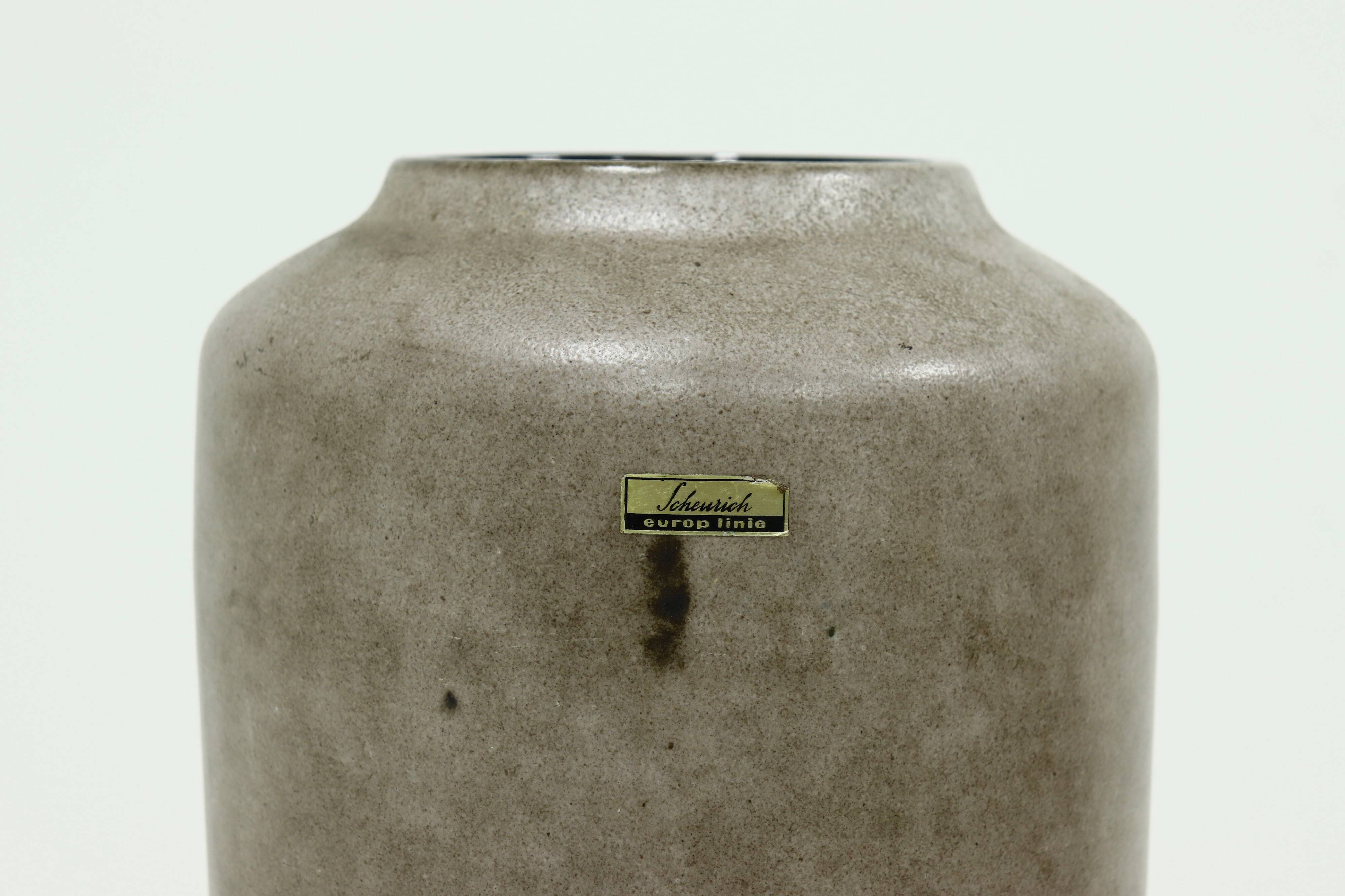 Large Cylindrical Europ Linie Vase by Scheurich, 1960s