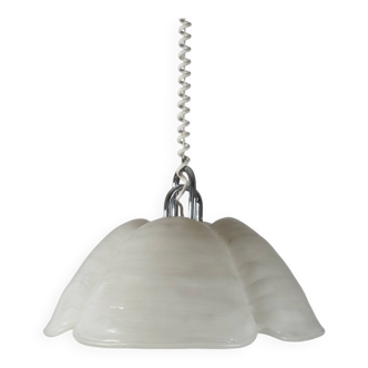 Rare vintage acryl and chrome pendant light by Gebrüder Cosack für Cri