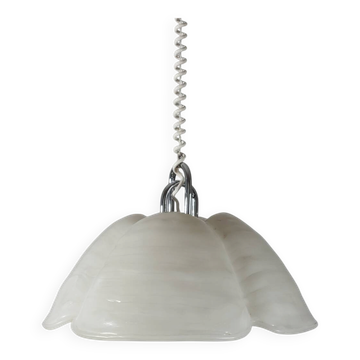 Rare vintage acryl and chrome pendant light by Gebrüder Cosack für Cri