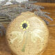 Glazed and decorated stoneware flower holder