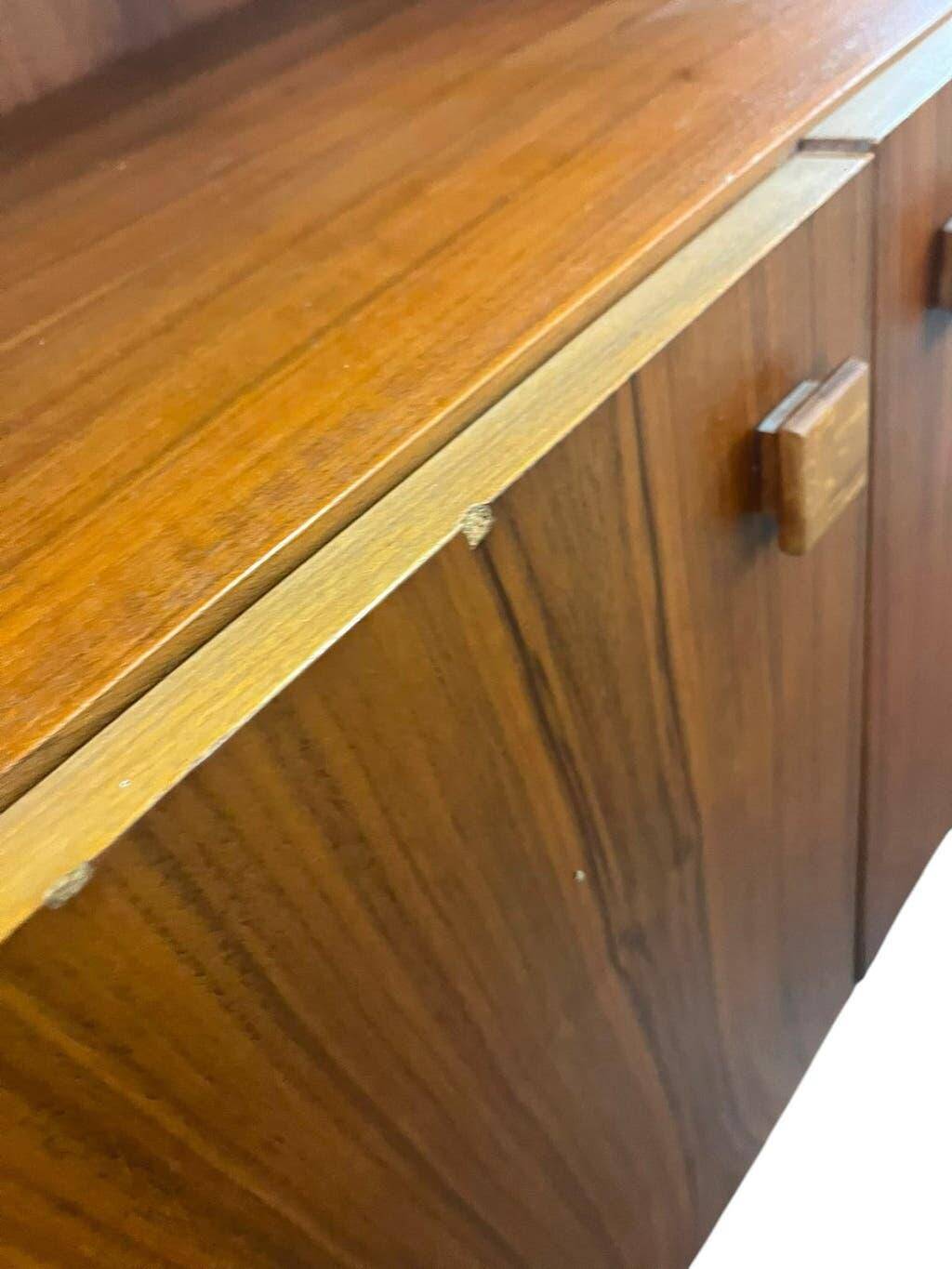 Vitrine/bibliothèque/étagère vintage en bois