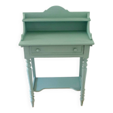 Coiffeuse vintage en bois peint