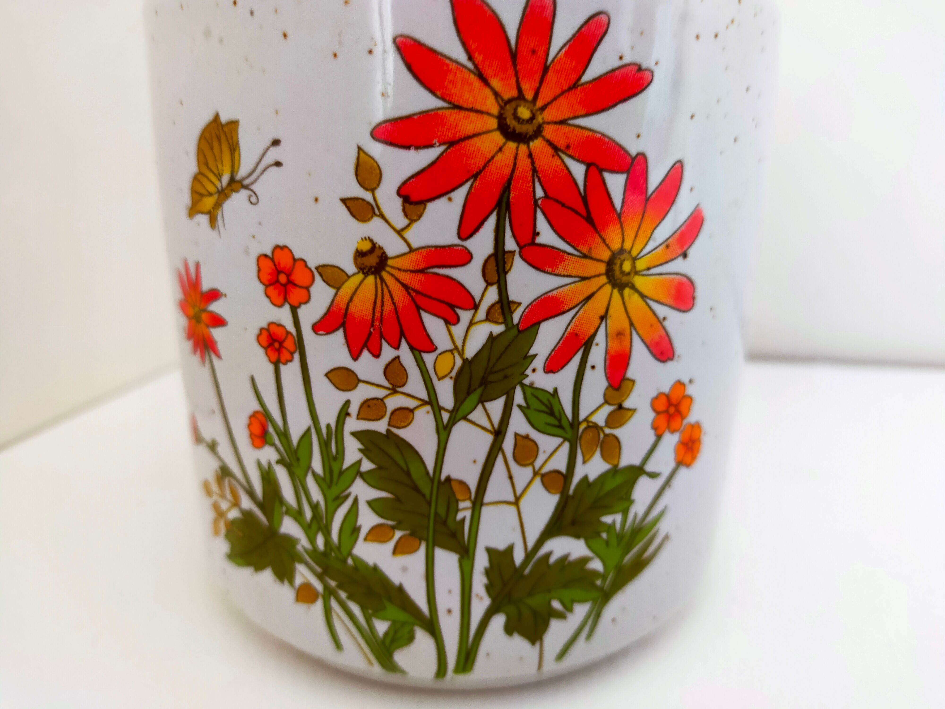 pot or cache stoneware pot decoration flowers