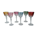 Colored crystal foot glasses