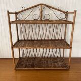 Vintage wicker wall shelf