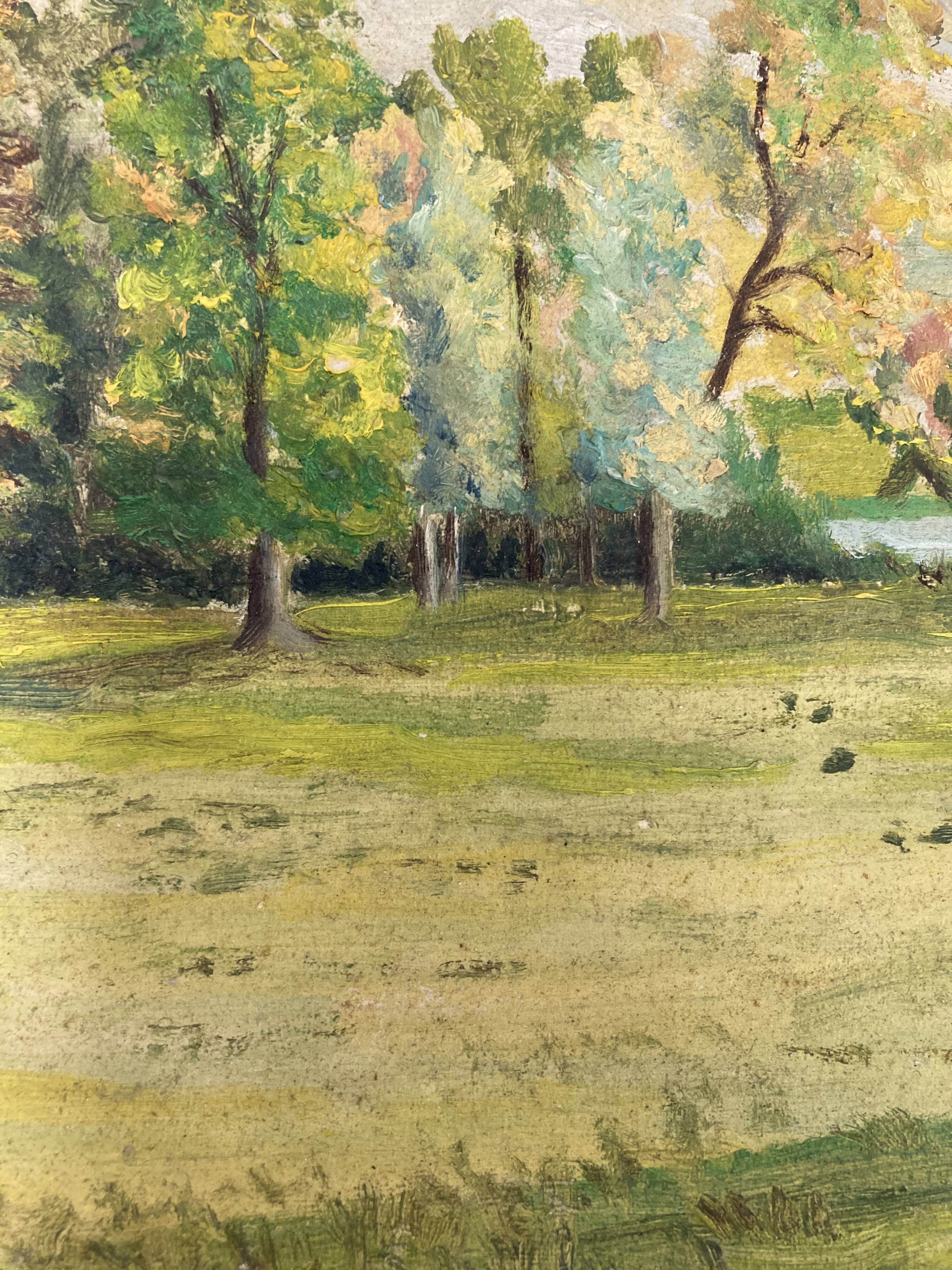 Oil on vintage panel