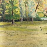 Oil on vintage panel