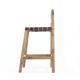 Large Vintage Bar Stool In Wood & Leather, Czechoslovakia 1950s
