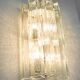 Large pair of wall sconces in brass and Murano glass by Doria, Germany, 1960s.