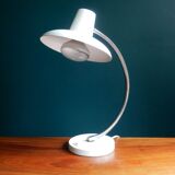 White desk lamp in industrial style metal