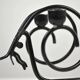 Pair of Black Metal Goat Candleholders — Gunnar Ander for Ystad-Metall, Sweden, 1960s