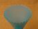 Vase in blue opaline scalloped neck vintage 70's