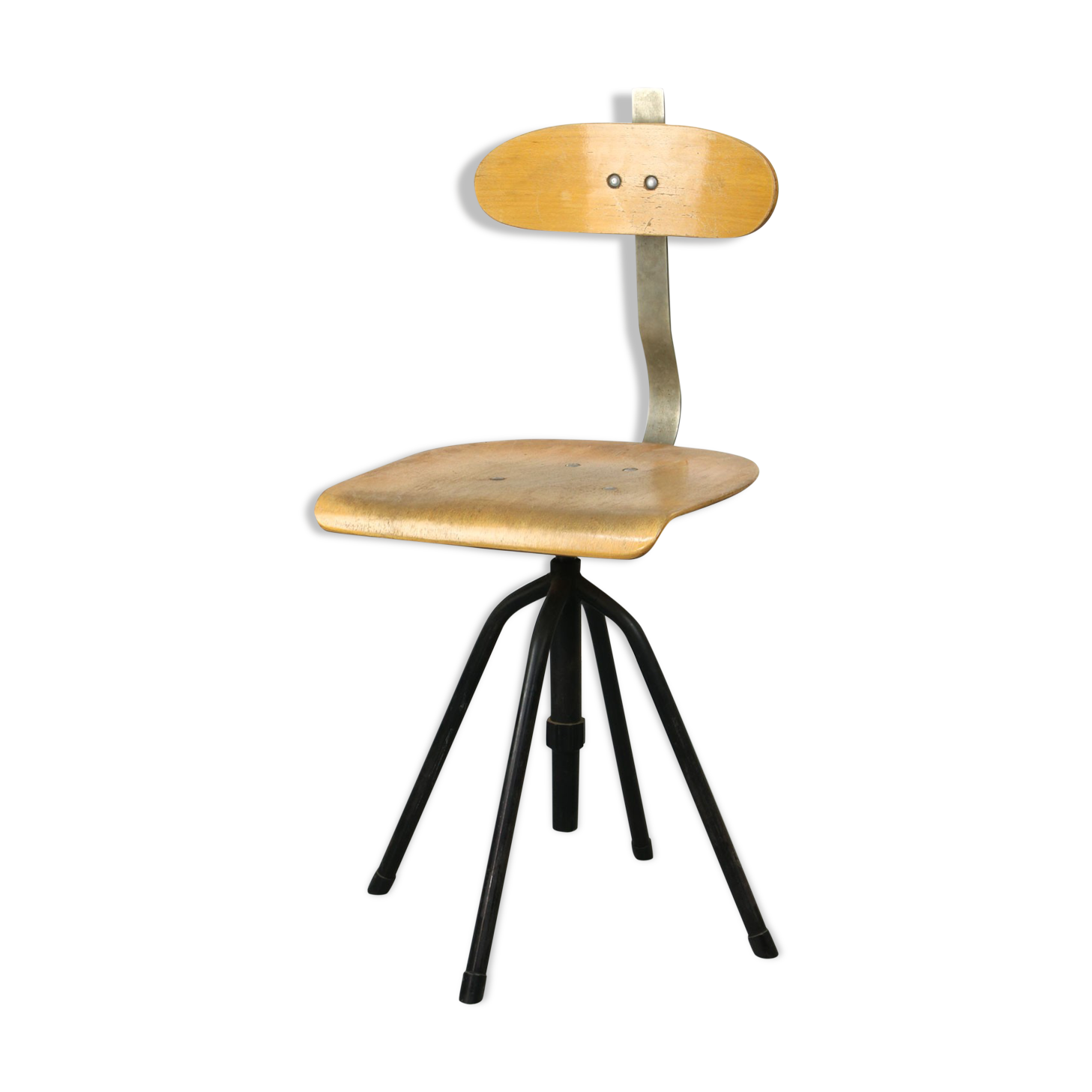 Vintage industial swivel chair 1950s