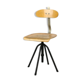 Chaise pivotante vintage industial des années 1950
