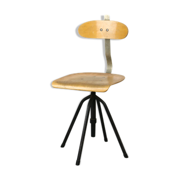 Vintage industial swivel chair 1950s