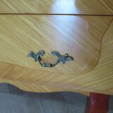 Vintage Louis XV style chest of drawers in citron wood veneer
