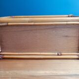Rattan wall shelf