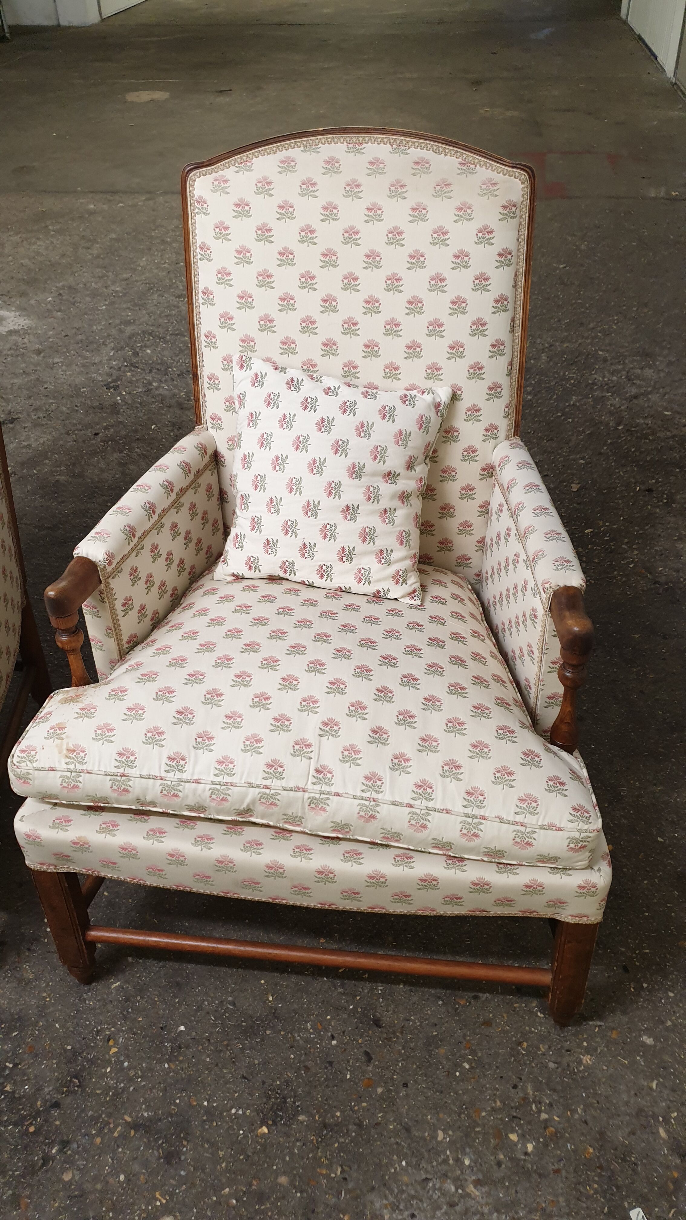 Pair of seventies shepherd armchairs