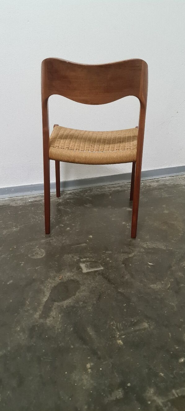 Vintage danish deign dining chair by miels moller ,model 71