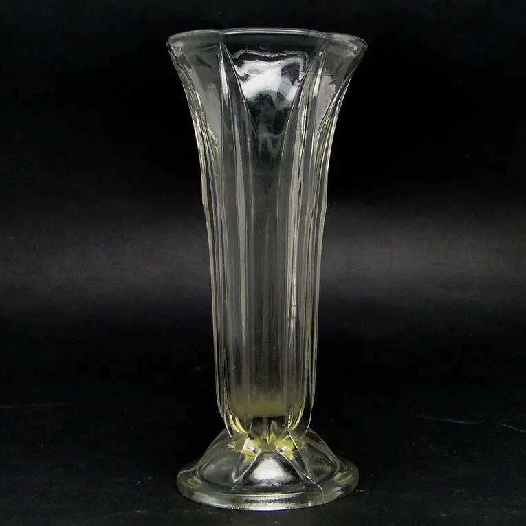Art Deco vase, glass, Poland, 1950s