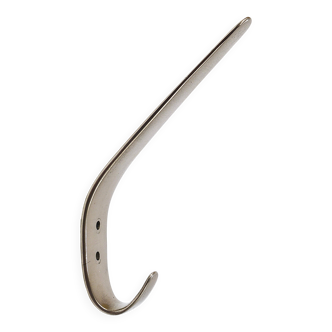 2 Vintage Nickel-Plated Wall Hooks in Brass by Carl Auböck II, Austria, 1950s