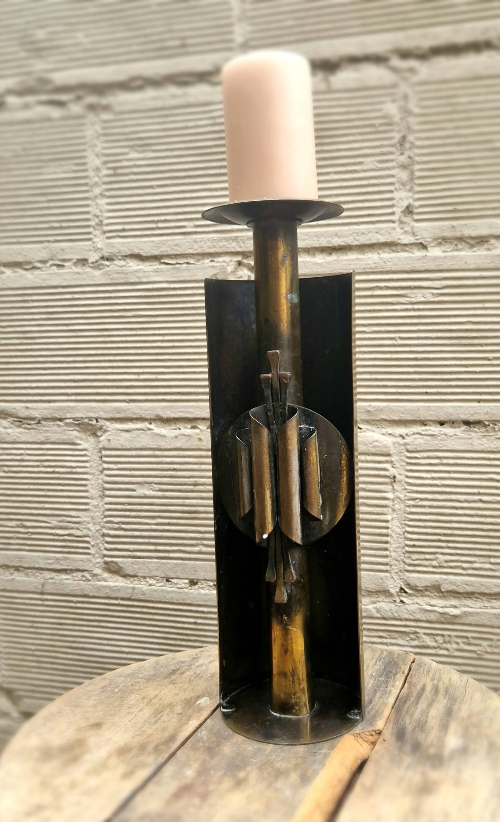 Brutalist candle holder '60 Czeslaw Palczewski