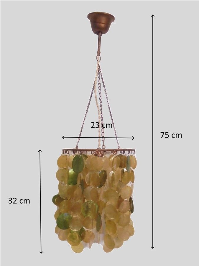 Suspension of mother-of-pearl stamps
